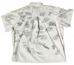 Raymond Burr Shirt Signed by Cast & Crew of ''The Return of Perry Mason'' Made for Television Movie