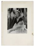 Grace Kelly Signed Photograph
