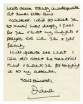 Princess Diana Autograph Letter Signed in 1991 -- Addressed to the Mother of First Pilot Killed in The Gulf War ''...words seem totally inadequate at times like this...'' With COA From PSA/DNA