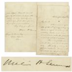 William Seward Letter Signed, Urging His Friend to Join the Union Army in 1862 -- ...This is a period in which there can be no divided duty...