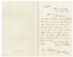 Gideon Welles Autograph Letter Signed -- ''...I know not when he can do better than to join your class & I command him to you...''