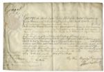 King George III Signed Military Commission From 1804