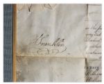 Benjamin Franklin Signed Land Grant for Revolutionary War Veteran -- From 1787 One Month Before Franklin Attended the Constitutional Convention