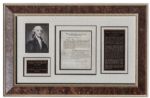 George Washington Document Signed as President in 1795 -- Washington Appoints Spaniard Don Juan Bautista Bernabeu as Consul