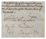 George Washington Document Signed as President in 1795 -- Washington Appoints Spaniard Don Juan Bautista Bernabeu as Consul