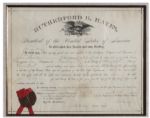 Rutherford B. Hayes Document Signed as President
