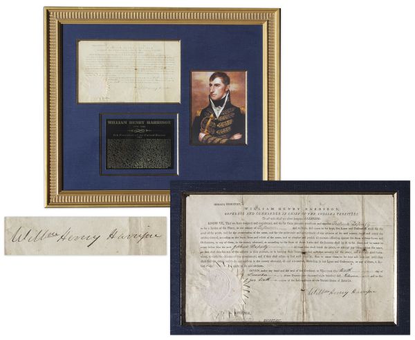 William Henry Harrison Document Signed as Governor of the Indiana Territory in 1811