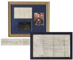 William Henry Harrison Document Signed as Governor of the Indiana Territory in 1811