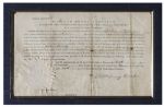 William Henry Harrison Document Signed as Governor of the Indiana Territory in 1811
