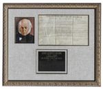 John Quincy Adams Land Grant Signed as President