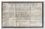 John Quincy Adams Land Grant Signed as President