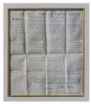 John Adams Document Signed as President in 1801 & Countersigned by John Marshall -- Adams Grants Land to Two Revolutionary War Soldiers With a Large, Bold Signature