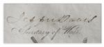 Franklin Pierce Military Appointment Signed as President -- Countersigned by Jefferson Davis