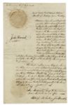 John Hancock & Samuel Adams Signed Judicial Appointment From 1793