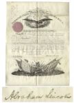 Abraham Lincoln Military Document Signed in 1863 -- Lincoln Appoints William Nelson as First Lieutenant of the 13th Infantry During the Civil War -- With Full Abraham Lincoln Signature