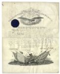Chester Arthur Military Appointment Signed as President in 1882 -- Countersigned by Robert Lincoln, Abraham Lincoln's Son