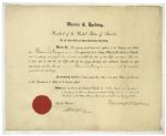 Warren G. Harding Document Signed as President