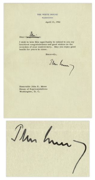 John F. Kennedy Typed Letter Signed as President