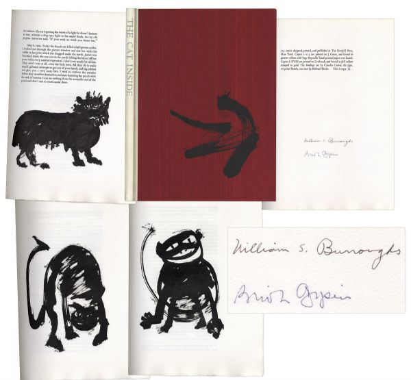William S. Burroughs & Bryon Gysin Signed Limited Edition of The Cat Inside