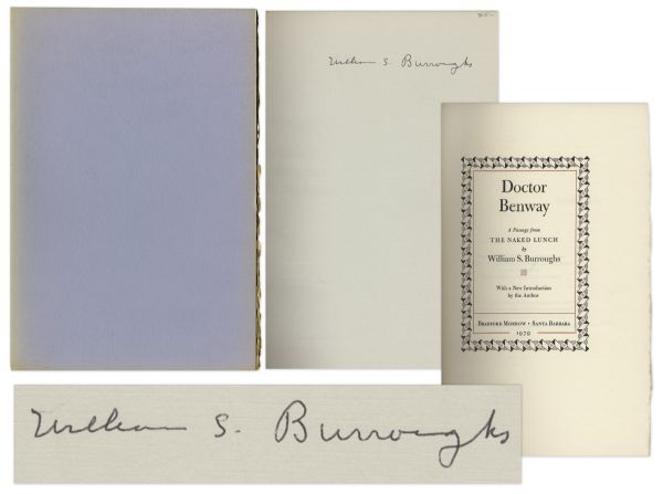William S. Burroughs Signed Limited Edition of Doctor Benway