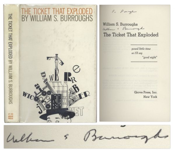 William S. Burroughs Signed First Printing of The Ticket That Exploded