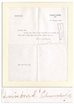 Winston Churchill Letter Signed -- ...It was very kind of you to write to me about my work...