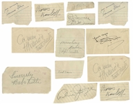 Large Signature by Babe Ruth -- Plus 30+ Baseball & Entertainment Autographs Including Edmund Gwenn, Boris Karloff, Carmen Miranda