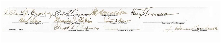 Gorgeous 16.5'' x 12'' Photo Signed by Harry Truman & His Cabinet -- From the Estate of Agriculture Secretary Charles Brannon