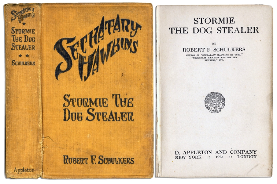 Seckatary Hawkins Acclaimed Childrens Book, Stormie The Dog Stealer -- 1925 First Edition -- One of the Rarest Titles of the Hawkins Series