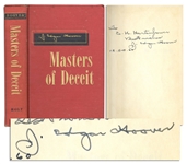 J. Edgar Hoover Signed First Edition of Masters of Deceit