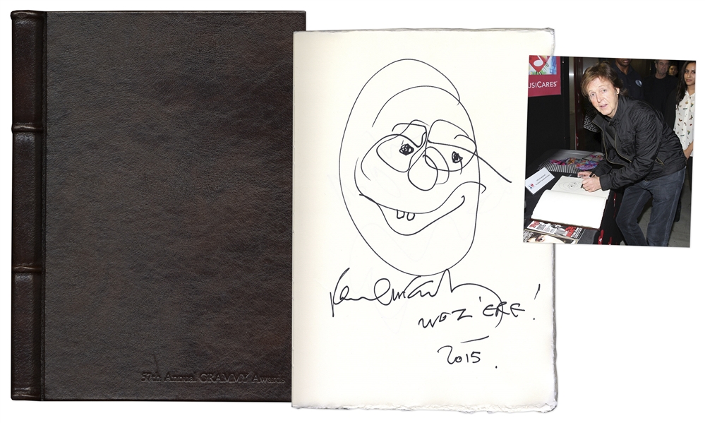Grammy Signature Book From the 2015 Award Show -- Signed by 71 Celebrities Including Paul McCartney, Madonna, Katy Perry, Miley Cyrus, Lady Gaga, Adam Levine, Tony Bennett & More