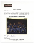 Space Shuttle Challenger Crew Signed 10'' x 8'' Photo, Uninscribed -- From the Collection of Mission Commander Dick Scobee