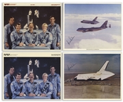 Lot of 8 Signed Photos Given by Dick Scobee to His Family -- Including Two Signed Photos of the 35 Astronaut Candidates Selected in January, 1978