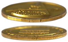 Gold Robbins Medal #15F, Flown on Columbia STS-1 -- Owned by Astronaut Shannon Lucid