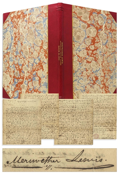Meriwether Lewis Autograph Letter Signed, Two Months Before the Lewis & Clark Expedition -- In What Would Be Lewis Lifelong Battle With Reimbursed Debt, He Defends Against Money He Purportedly Owes