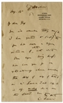Charles Darwin Autograph Letter Signed With Evolution Related Content -- ''...you had seen a dozen instances of white cats with blue eyes being deaf...''