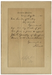 Abraham Lincoln Autograph Letter Signed as President -- Lincoln Intercedes on Behalf of an Illinois Student for a Spot at Annapolis