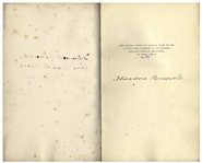 Theodore Roosevelt Signed Limited First Edition of ''African Game Trails'' -- Both Volumes Present in Original Leather Bindings