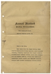 Rare Document Signed by the Founder of the Republic of Turkey and Its First President, Mustafa Kemal Ataturk