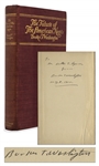 Booker T. Washington Signed First Printing of His First Major Publication, The Future of the American Negro -- Inscribed to Massachusetts Notable Arthur T. Lyman