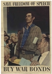 Norman Rockwell's Original 1943 ''Four Freedoms'' Poster Set -- Each Measures 20'' x 28''