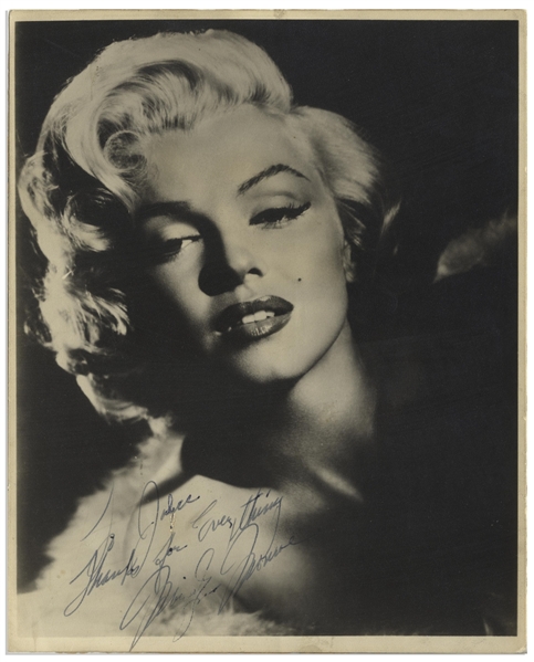 Gorgeous Marilyn Monroe Signed Photo Measuring 7.625" x 9.5" -- With Beckett & PSA COAs
