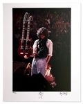 Jimmy Page Signed Limited Edition 16'' x 20'' Photo -- Holding His Double-Necked Guitar in Concert