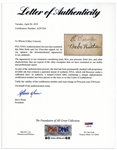 Babe Ruth Signed Card -- With PSA COA