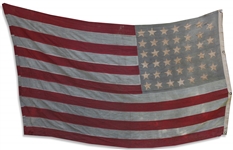 Large 40-Star Flag From 1889, Signifying North and South Dakota as States -- Flag Measures Nearly 10' x 6'