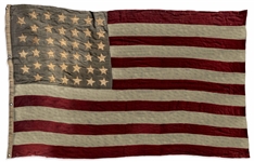 Large 40-Star Flag From 1889, Signifying North and South Dakota as States -- Flag Measures Nearly 10 x 6