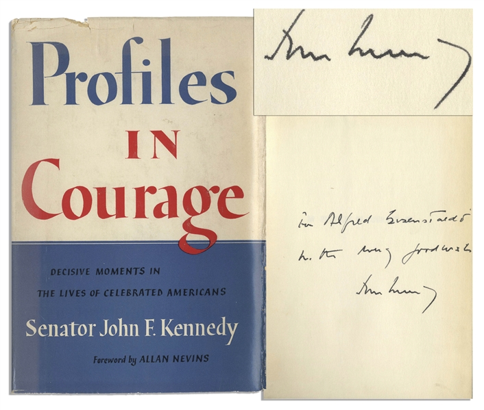 John F. Kennedy Signed Profiles in Courage -- Inscribed to Famed Photographer Alfred Eisenstaedt -- With University Archives COA