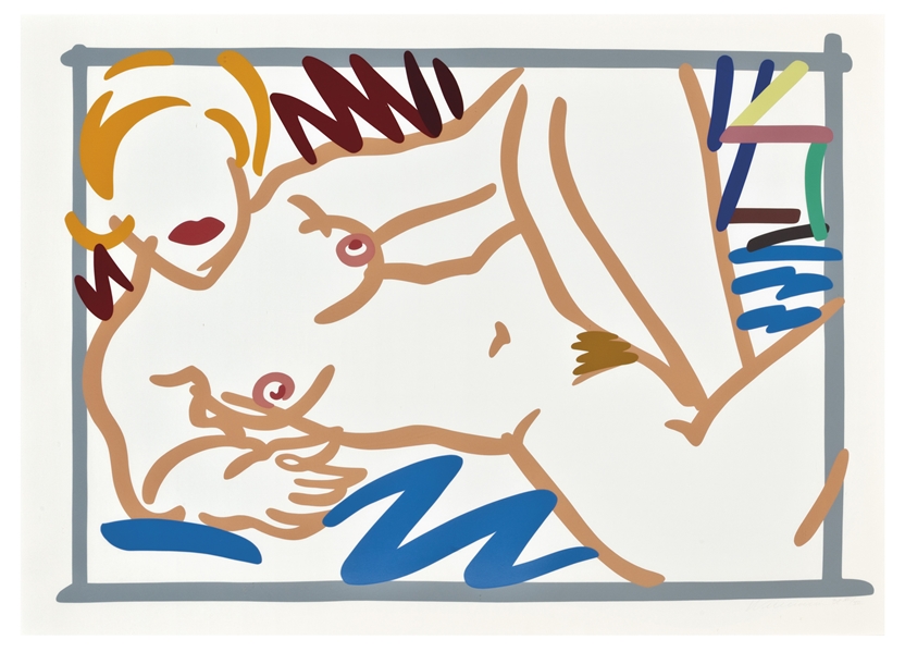 Tom Wesselmanns Judy on a Blue Blanket Dedication Proof Screenprint