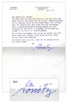 German Admiral Karl Donitz Typed Letter Signed -- Hitlers Successor