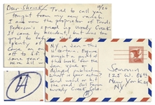 Hunter S. Thompson Autograph Letter Signed, After Planting Roots in Colorado -- "…I am now the proprietor of Trudi Pedersons spread up Woody Creek…"
